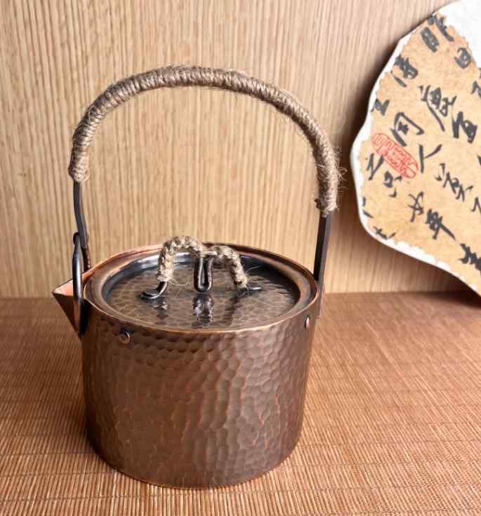 湯わかし レトロ ティーポット 銅製 湯わかし 急須 湯わかし 執務室 アンティーク カンフー茶 喫茶店ひと休み 差し上げ物