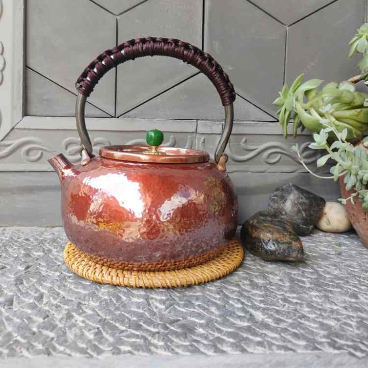 楽天市場】やかん レトロ ティーポット 銅製 ケトル かぼちゃ型