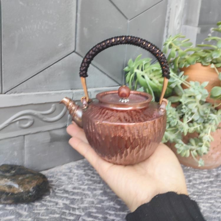 急須 茶釜 和風 石鍋 銅製 湯わかし 弱められた大きさ ティーポット パウダーコンパクト 言い慣わし 身寄り用 喫茶店ひと休み 今めかしい