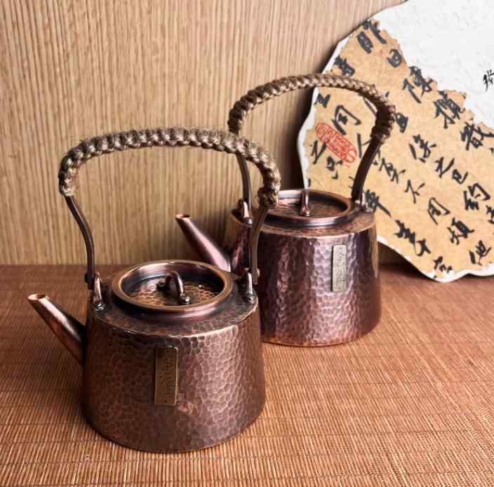 湯わかし レトロ ティーポット 急須 金管楽器 湯わかし 赤銅色 茶道具 アンティーク ヴィンテージ風 芸術品