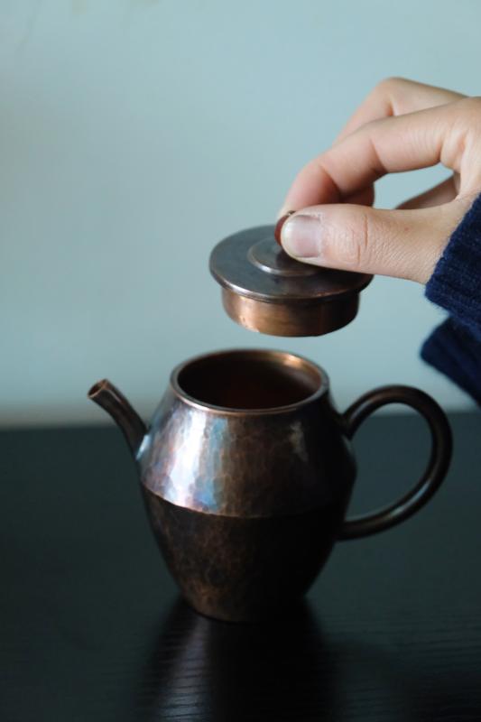 急須 茶釜 銅 ミニサイズ 湯わかし 赤銅色 レトロ 茶道具 身寄り用 ティーポット 煮え繰り返る 室内装飾 アンティーク