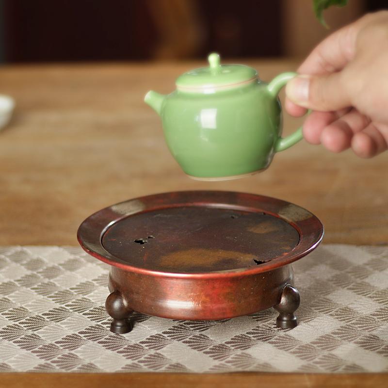 お茶お盆 ポットつや消し 湯わかし保持者 茶道具 茶器 付属品 余暇活動 レトロ 銅製 お水どんぶり鉢 今めかしい 言い慣わし芸術 お茶儀式用 カンフーティー