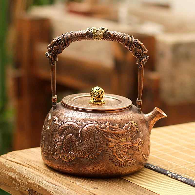 楽天市場】やかん レトロ 急須 茶瓶 ティーポット 銅製 ケトル