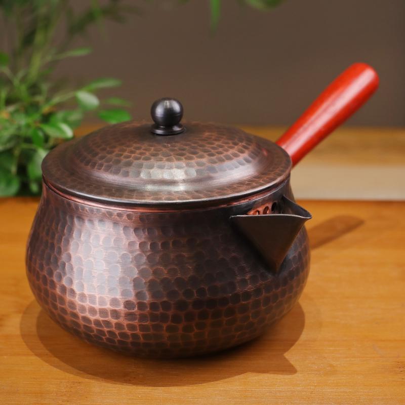 湯わかし ティーポット 湯わかし 急須 茶道具 茶器 付属品 余暇活動 レトロ 銅製 大静電容量 蓋付き添い人 横手 窈窕たる 言い慣わし芸術 お茶ひと休み 今めかしい おもてなし