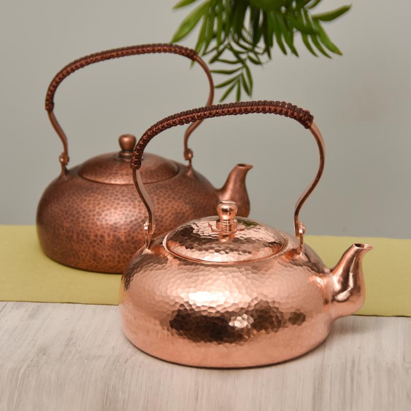 楽天市場】新光堂 COPPER100 純銅 黒銅仕上げ 鎚目湯沸し 2.3L[新光