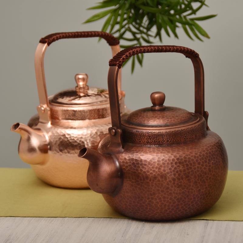 やかん ケトル 茶道具 茶器 アクセサリー 趣味 レトロ 銅製 湯沸かし 家庭用 シンプル ティータイム ユニーク 伝統工芸 シンプル プレゼント 10,418円