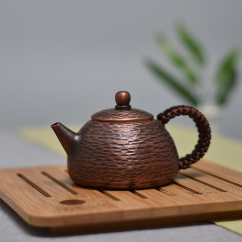 急須 やかん ケトル カンフーティー ティーポット 茶道具 茶器 アクセサリー 趣味 レトロ 銅製 伝統工芸 高級感 小さい おもてなし エレガント