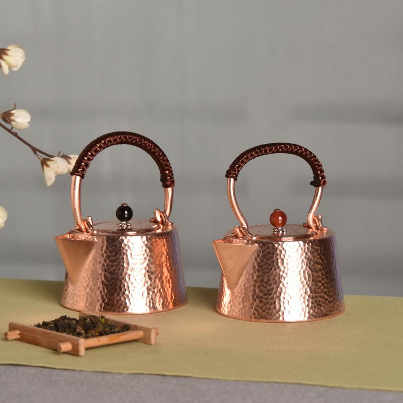 やかん ケトル ティーポット 急須 茶道具 茶器 アクセサリー 趣味 レトロ 銅製 シンプル エレガント おもてなし 家庭用 湯沸かし 伝統工芸