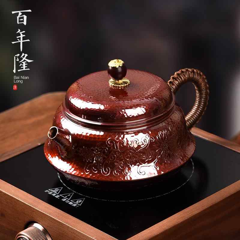 急須 ティーポット 湯わかし 湯わかし 茶道具 茶器 ろ波器付き添い人 銅製 身寄り用 鎚目飾りつけ レトロ 言い慣わし芸術 差し上げ物 今めかしい 特殊 余暇活動 窈窕たる