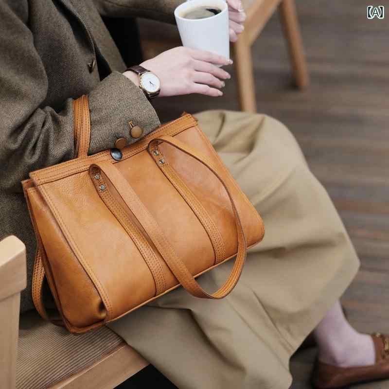 ショルダーバッグ 2way ワン 革 かわいい トートバッグ 通勤 ショッピング 大容量 フレンチ レトロ ハンドバッグ 女性用 大人カジュアル