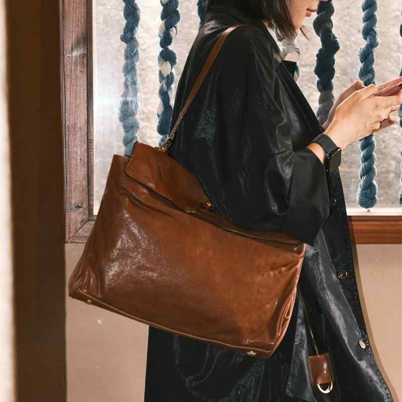 バッグ 大きめ レディース ショルダーバッグ トートバッグ おしゃれ 通勤 シンプル コットン 大容量 ジッパー ポケット 革 デザイン ファッションアイテム 18,008円