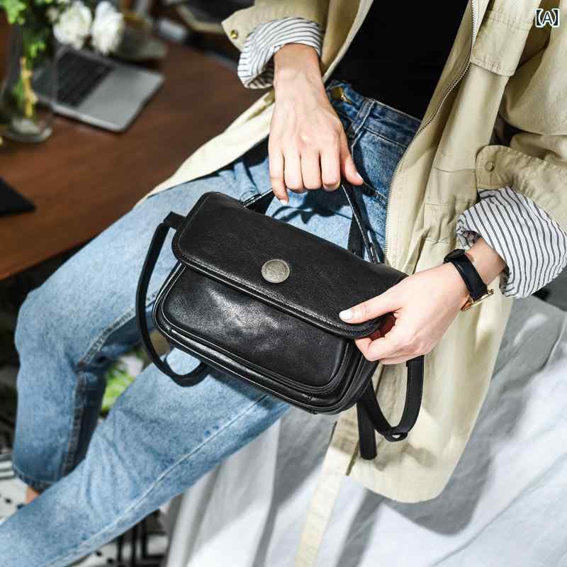 ショルダーバッグ なめし革 心地好い 普段使い走り レトロ クロスボディバッグ 革 牛皮 読みもの 飛脚屋御徒面子 多役立つこと メンズ 御徒面子 レディース