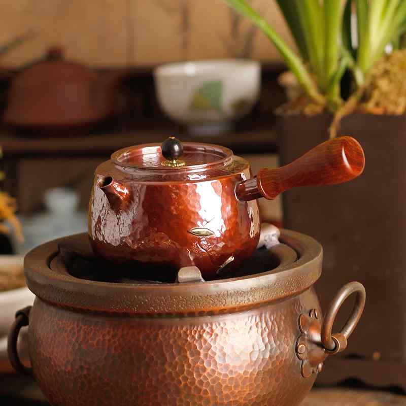 銅製 手打ち 茶瓶 急須 茶の葉 茶器 茶道具 言い慣わし 芸術品 昔ながら 古き良き 中国 茶培養 ティーポット レトロ