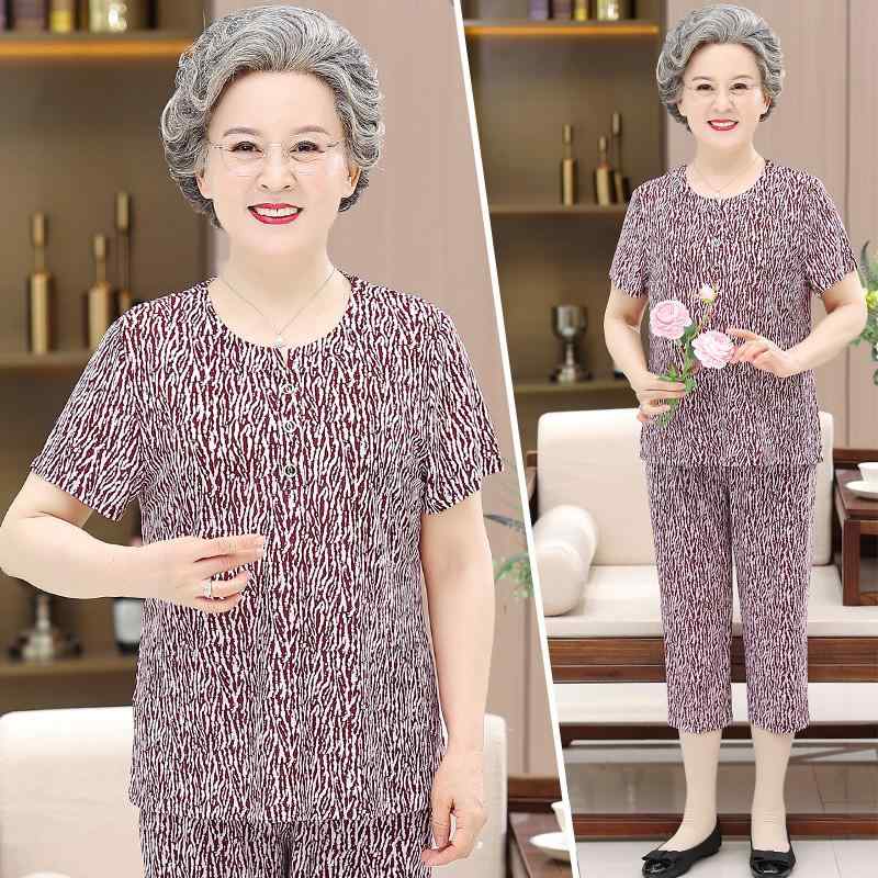 レディース トップス パンツ セットアップ 夏服 オールコットン ミセス 半袖シャツ 綿 高級感 ゆったり 大きめサイズ 快適 カジュアル ストライプ