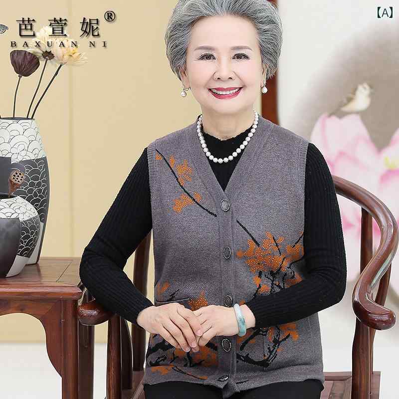 おばあさん 歳月服 より良い 下着類 書き割り レディース 60歳 70歳 編み物 プルオーバー 保温 生あたたかい 雅びやか セットアップ 通気性 パステル色の