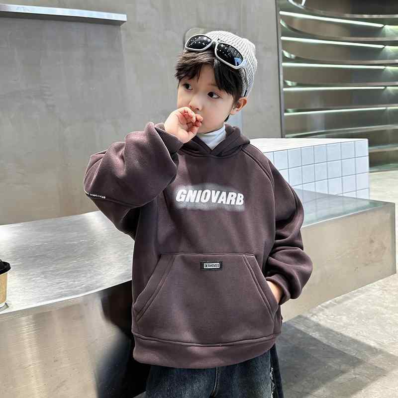 パーカー ボーイズ フリース 暖かい フード付き ストリートファッション スウェットシャツ 秋冬 かっこいい 子供 スタイリッシュ 厚手 レイヤリング 暖かい