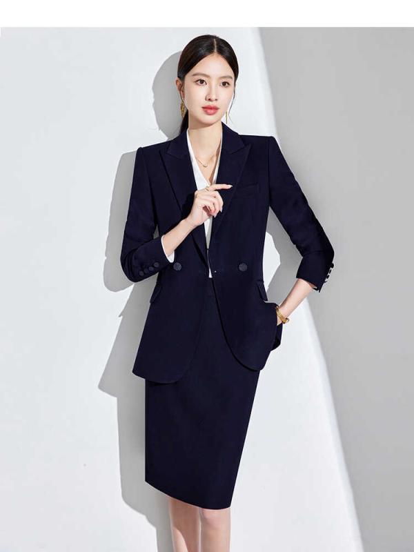 レディース 背広 上下仕掛ける 秋 はいり込む式 お母さん 成人女性 心地好い ハイエンド セットアップ スコート ズボン下 長袖 背広襟 ダブル前胸部 通い 執務室 軽さ パステル色の か細い 相応う 今めかしい 読みやすい