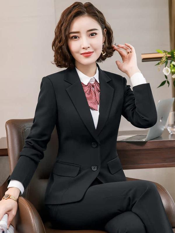 レディース スーツ セットアップ ビジネス 秋冬 ハイエンド ホテル フロント ジュエリーショップ 美容室 受付 作業着 仕事 制服 抗シワ 厚手