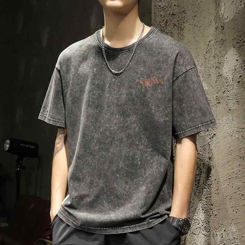 T シャツ メンズ アメリカン グラフィティ 半袖 シャツ 夏用 ウォッシュド コットン ノスタルジック レトロ ラウンドネック トップス 大きいサイズ 五分丈 ショートスリーブ コットン 五分袖 ファッション かっこいい ゆったり