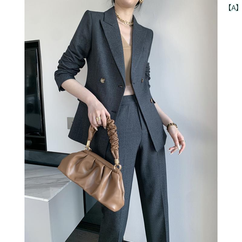 レディース ジャケット パンツ カジュアル シンプル オフィス ビジネス ブリティッシュ 女性 ファッション スタイリッシュ 大人 きれい 結婚式 二次会 パーティー 参観日 卒業式 入園式 入学式 卒園式 春秋