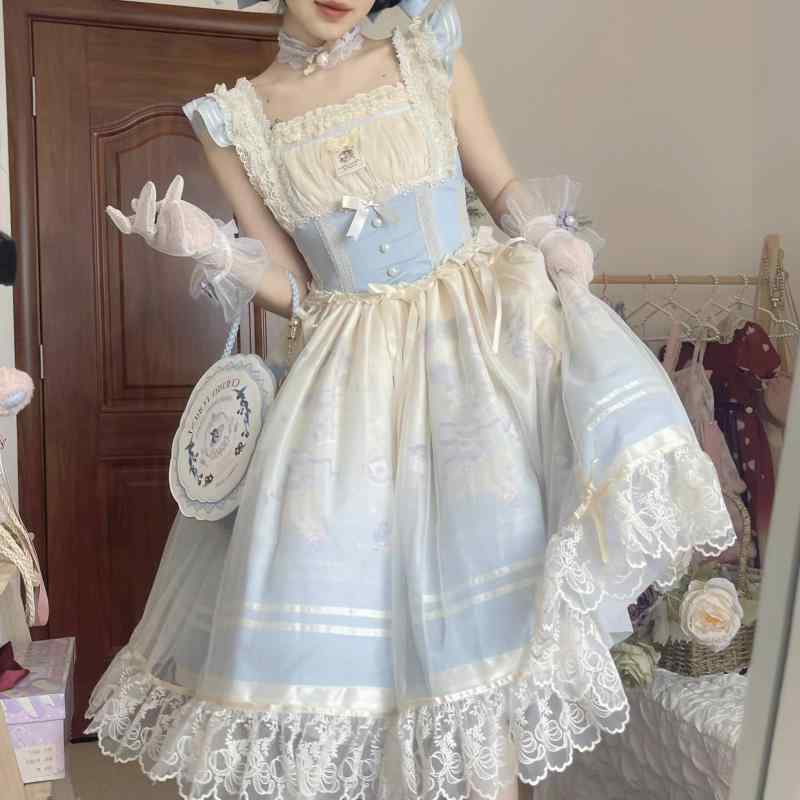 サブカルチャー ロリータ ドレス ワンピース スリム ガール プリンセス スカート レース 女の子 かわいい 衣料品 オールシーズン レディース