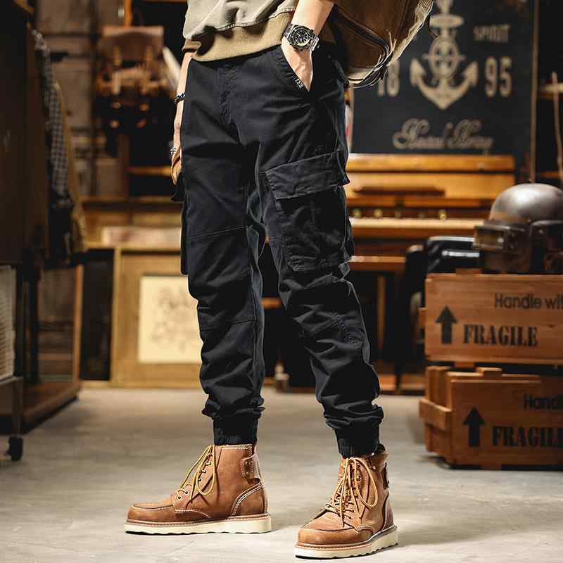 メンズ アメリカン レトロ 春 ワークウェア パンツ 男性用 ストレート レッグ メンズカジュアル パンツ ヘビー 伸縮性 ロング ファッション