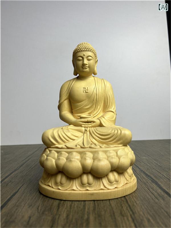 釈迦如来 飾りつけ 木製 仏具 神具 室内装飾 見せびらかす レトロ 小物 工芸 長閑やかさ 縁起物 刻みつける 菩薩 仏像 釈迦牟尼 瀬戸もの風