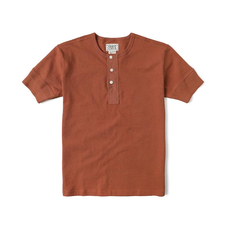 メンズ 紳士服 Tシャツ 半袖 コットン アメカジ ヘンリーネック 夏 ソフトタッチ 無地 シンプル カジュアル デイリー レジャー リゾート 休日
