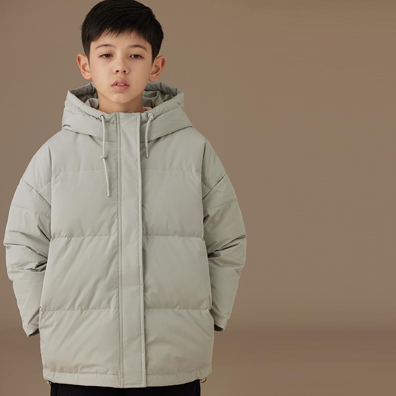 子供服 キッズ ファッション 男の子 女の子 冬 ダウンジャケット 防風 無地 暖かい フード付き アウター 厚手 大きいサイズ カジュアル｜ラ・グラーヌ