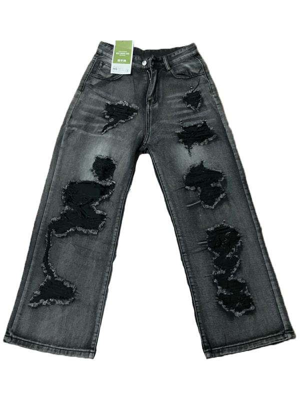 楽天市場】デニムパンツ 女性用 ズボン 黒 ブラック クラッシュ