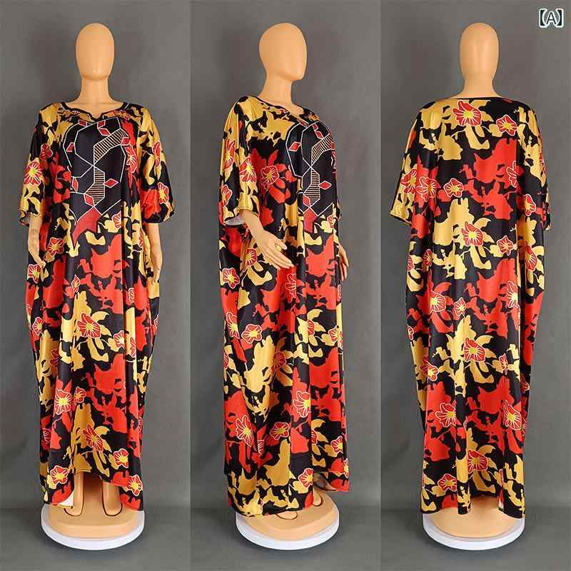 ローブ アフリカン ゆったり 体型カバー おしゃれ レディース ワンピース ロング スカート アラビアン エスニック エキゾチック 中東 ファッション カジュアル
