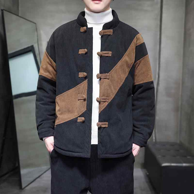 メンズ ファッション トップス ジャケット コート ゆったり シャツ レトロ チャイナ風 唐装 男性 漢服 カジュアル 長袖 厚手 冬｜ラ・グラーヌ