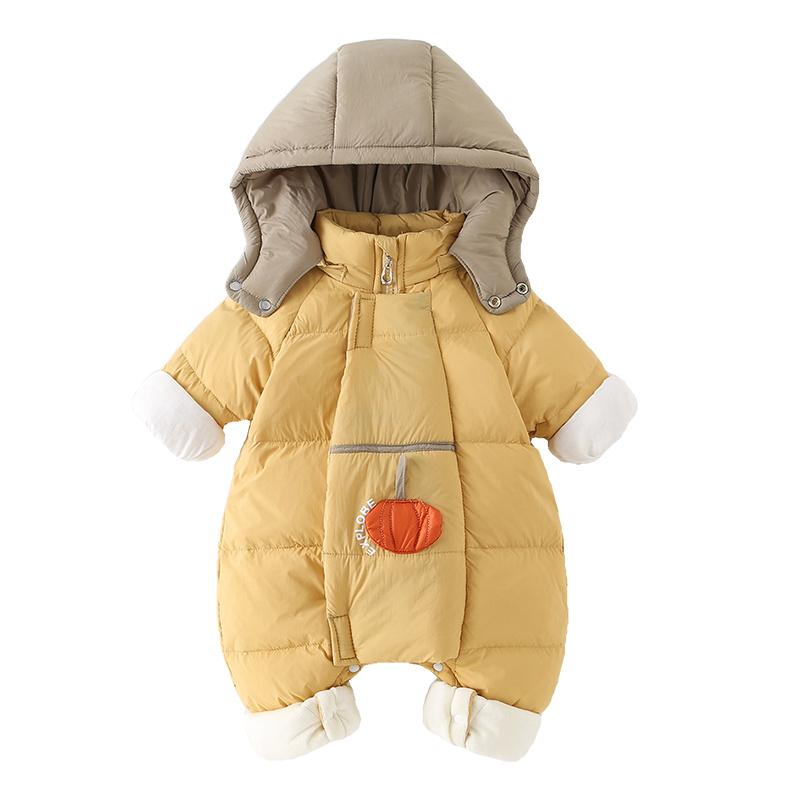 カバーオール ロンパース ベビー 冬服 厚手 防寒 暖かい ダウン ジャケット 赤ちゃん ジャンプスーツ お出かけ 快適 男の子 女の子 かわいい｜ラ・グラーヌ