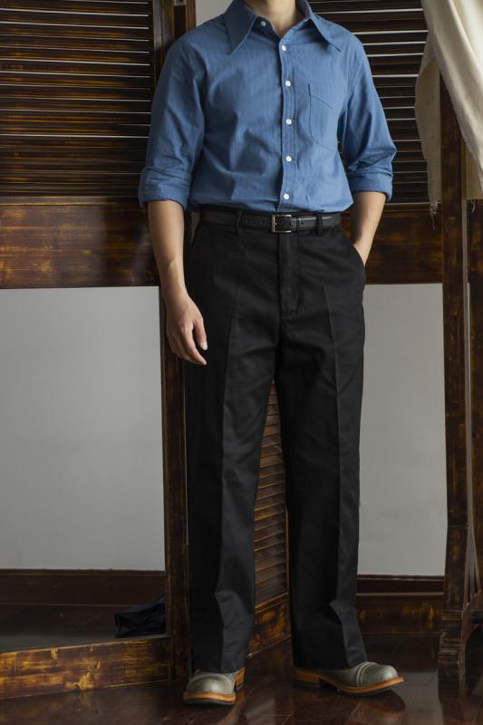 メンズ 男性用 パンツ スラックス ビジネスパンツ コットン100 フィット 紳士服 スタンダード シンプル モダン シック ビジネス 出張 オフィスワーク 万能コーデ