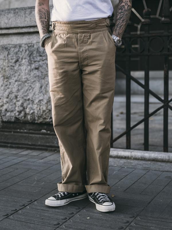 カジュアルパンツ メンズ 男性用 パンツ チノパン ハイウエスト ワーク 作業着 厚手 紳士服 シンプル アメカジ カジュアル レジャー リゾート 休日 万能コーデ｜ラ・グラーヌ