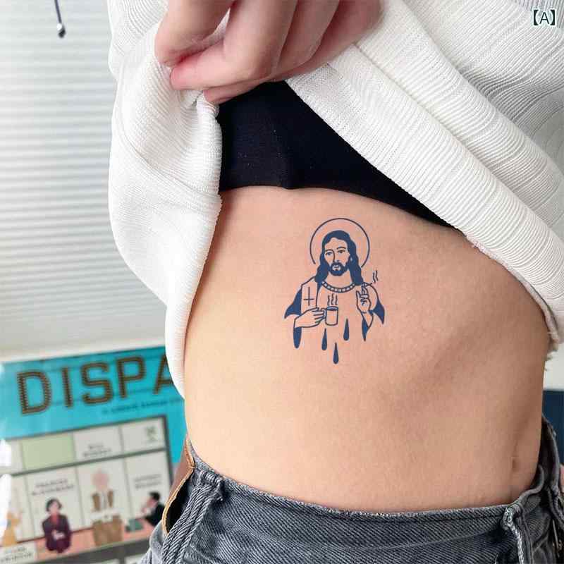 タトゥーシール ユニーク パロディ ボディアート ファッション ワンポイント タトゥーシート 転写ステッカー 2週間 消える 防水 ウォータープルーフ 植物エキス 肌に優しい ナチュラル