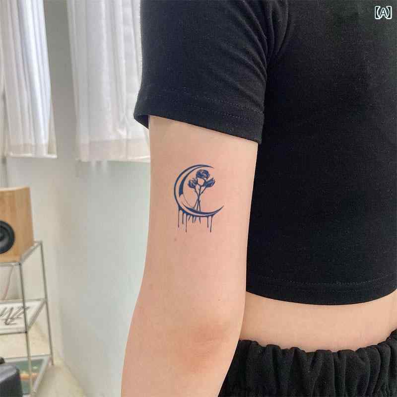 タトゥーシール ワンポイント 刺青 ユニセックス かわいい ムーン おしゃれアイテム デザイン アウトドア ファッション イメージチェンジ ボディアート メンズ レディース