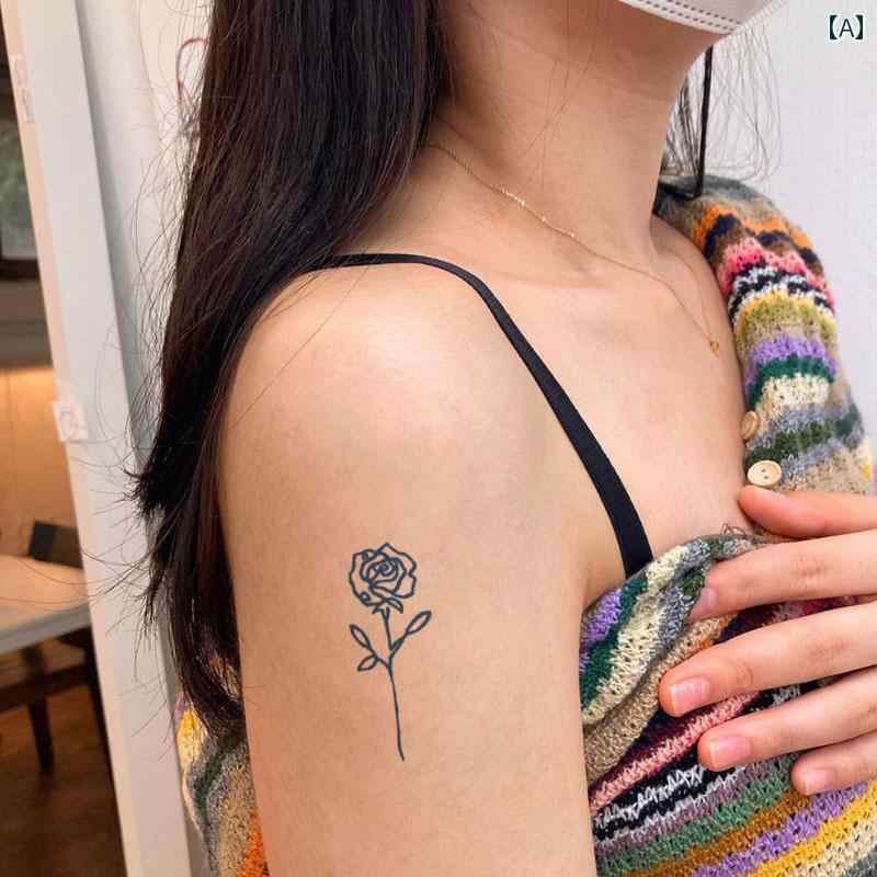 タトゥーシール ワンポイント 刺青 花柄 レディース おしゃれアイテム バラ 腕 デザイン ファッションアイテム フェイクタトゥー アウトドア シンプル 防水 4,524円