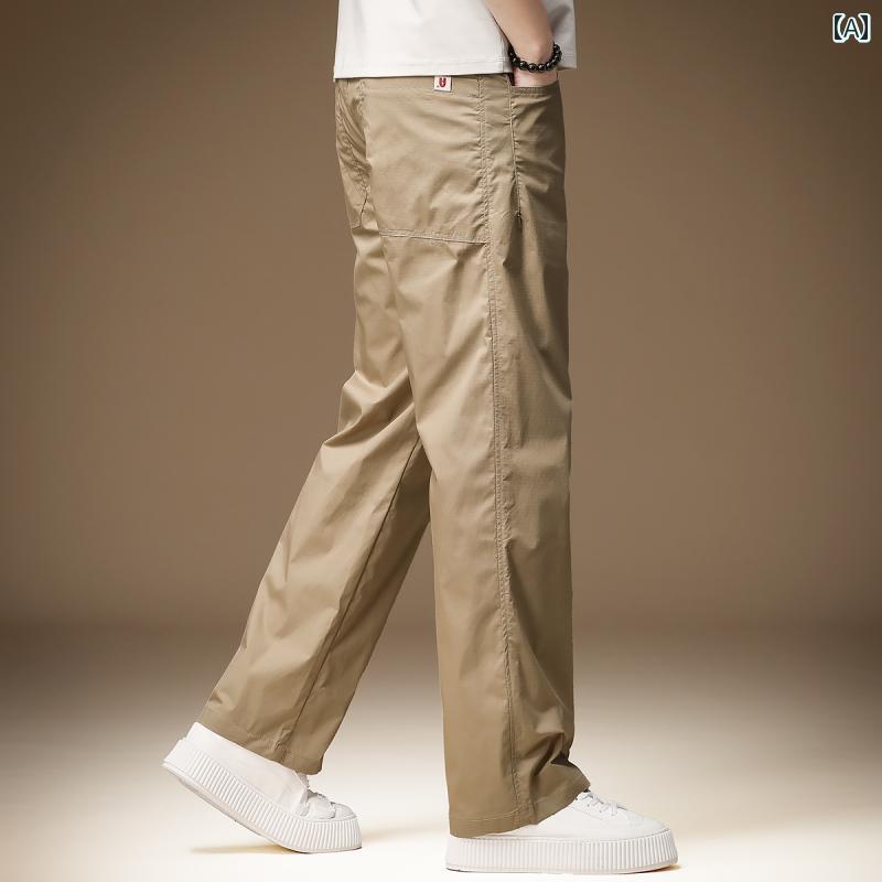 メンズ パンツ カジュアルパンツ ストレートパンツ 大きいサイズ ゆったり 春秋 ベーシック 汎用 シンプル ワーク レジャー 休日 デイリー