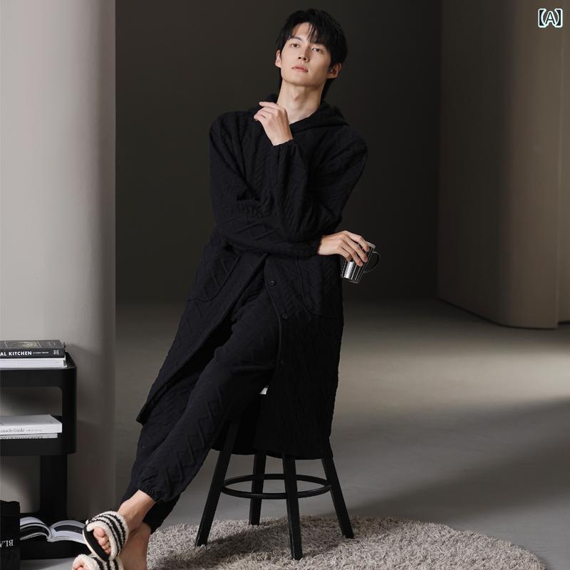 パジャマ 御部屋着 御部屋御召しもの メンズ 成人男性服 ナイト爵御召しもの 今めかしい 心地好い 伸び伸びする セットアップ 上下仕掛ける 朦々たる 秋冬 老人ホーム