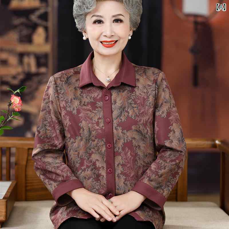 婦人服 セットアップ カジュアル レディース トップス パンツ ズボン セット シニア向け ミセス レトロ 秋 羽織り シャツ 春秋 長袖 7,325円