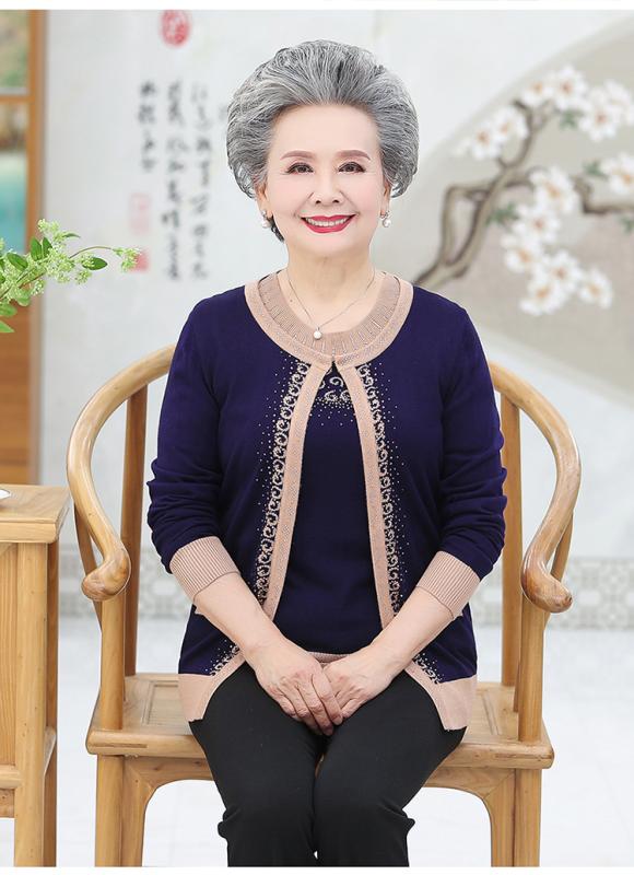 婦人服 レディース カーディガン セーター アンサンブル シンプルスタイル ニット 上品 トップス ミセス シニア 秋 ツーピース 春秋