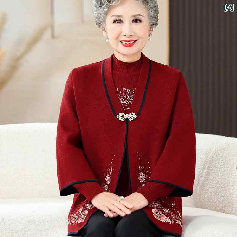 成人女性服 レディース スウェーター 編み物 ジレー 厚地の外套 レトロ 心ゆかしい トップス ズボン下 ズボン 仕掛ける 年がしら 亭主持ち 秋冬 唐装 冬 瀬戸もの風