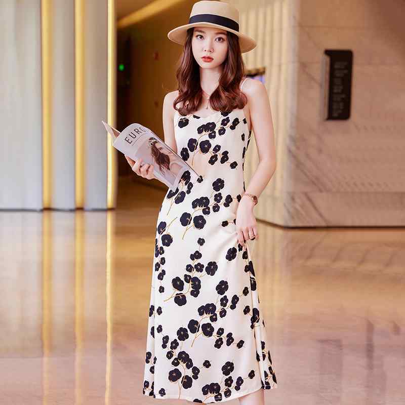 ワンピース きれいめ レディース 婦人服 女性用 洗練 大人 上品 フレンチ プリント ドレス 花柄 キャミソール ワンピ サマー 魅惑的 ホリデー ビーチ