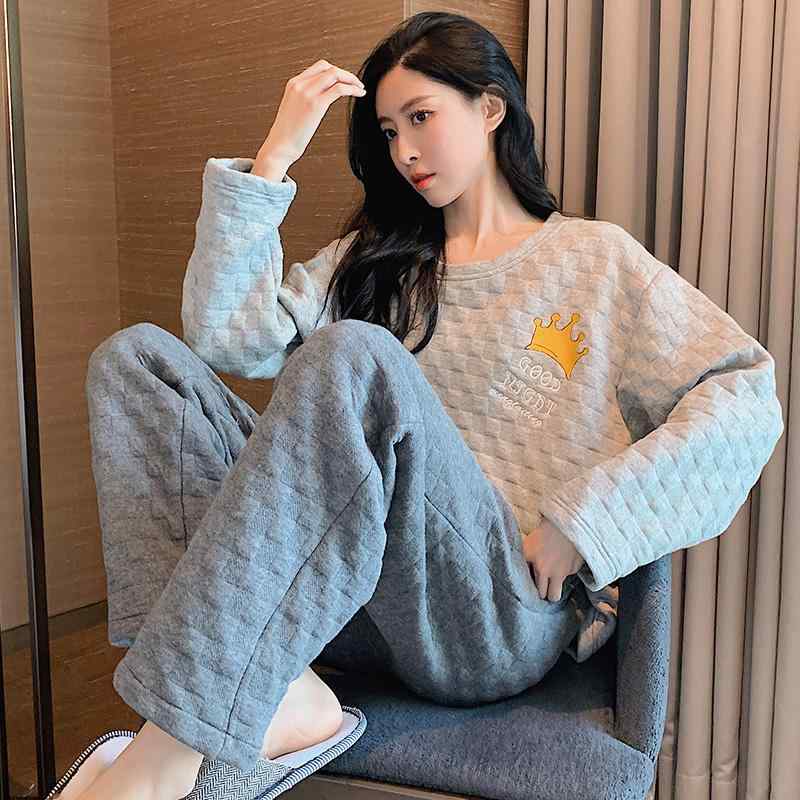 パジャマ レディース 婦人服 女性用 部屋着 ルームウェア かわいい おしゃれ リラックス 春秋冬 厚手 長袖 ホームウェア セットアップ 上下セット