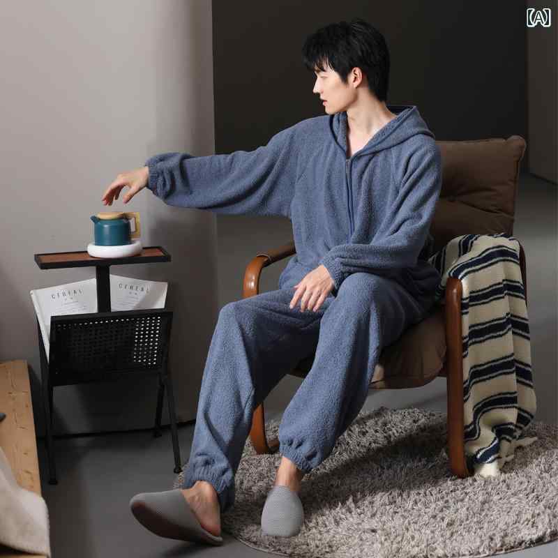 パジャマ メンズ 成人男性服 御部屋着 御部屋御召しもの ナイト爵御召しもの 今めかしい 伸び伸びする セットアップ 上下仕掛ける 朦々たる 生あたたかい 秋冬 心地好い