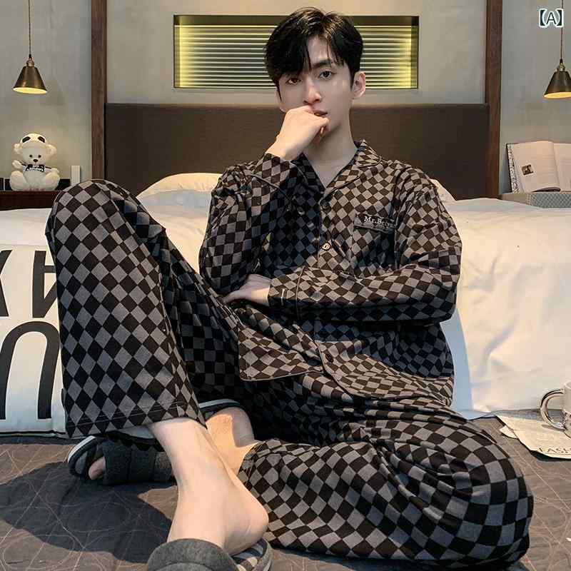パジャマ ルームウェア メンズ 紳士服 部屋着 ナイトウェア おしゃれ リラックス セットアップ 上下セット 厚手 暖かい 春秋冬 大きいサイズ