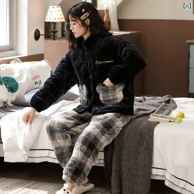 パジャマ 御部屋御召しもの レディース メンズ 有りの実 二人組 御部屋着 伸び伸びする 心地好い セットアップ 上下仕掛ける 朦々たる 秋冬 生あたたかい キルト 馬鹿でかい大きさ