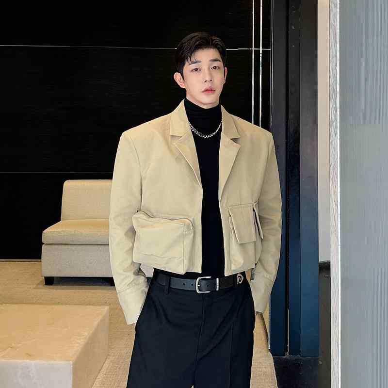 メンズ 男性用 ジャケット ショートジャケット マルチポケット シングルブレスト 春秋 おしゃれ トレンディ ファッショナブル スタイリッシュ 6,744円