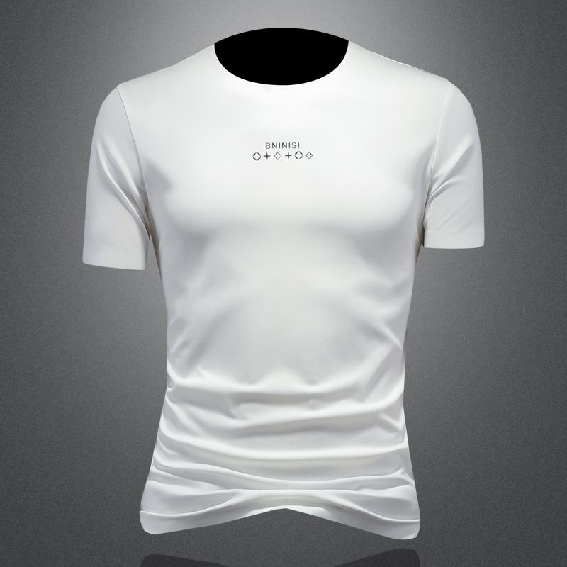 Tシャツ トップス メンズ シームレス 吸湿 軽量 大きいサイズ 半袖 コットン 夏 スリムフィット シンプル カジュアル デイリー スポーツ レジャー リゾート 休日